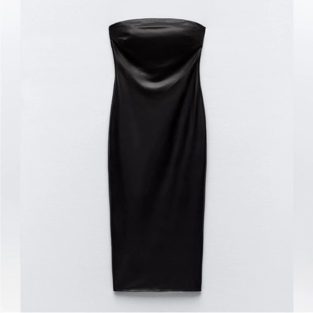 Zara faux leather midi dress - Picture 15 of 16